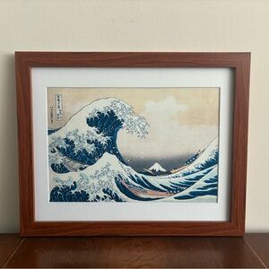 Great Wave Off Kanagawa Framed Japanese Print Hokusai 15x12 Ukiyoe Mt Fuji Art
